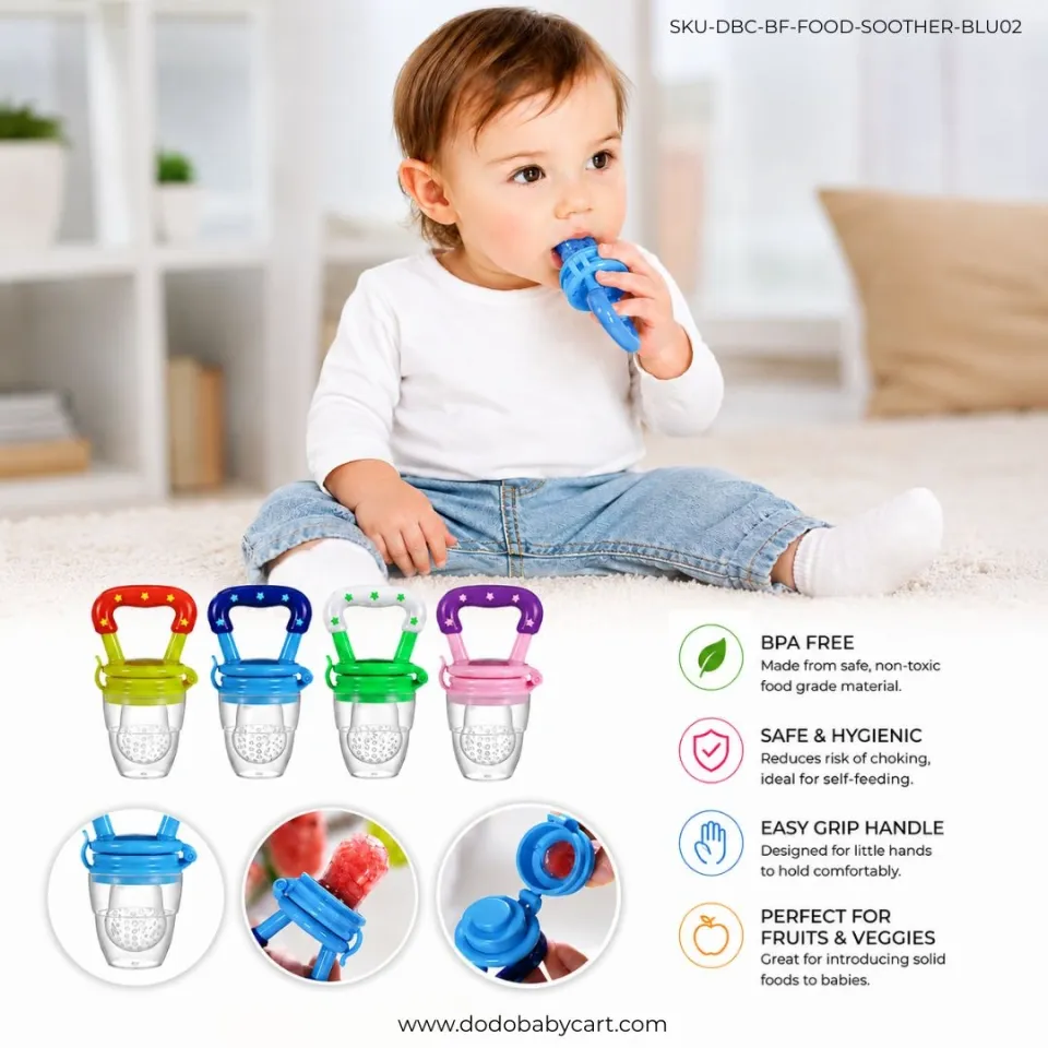 Ultra Care Silicone Baby Fruit Feeder — Blue